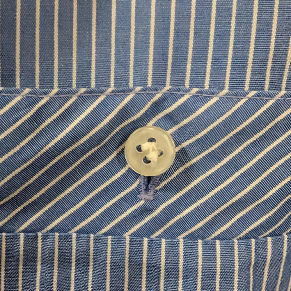 Diane Von Furstenberg Light Blue Pinstripe Shirt